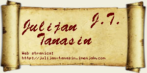Julijan Tanasin vizit kartica